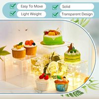 Étagère de présentoir d'objets de collection de dessert de traiteur ensemble de rehausseur de table de buffet personnalisé pour l'affichage de nourriture