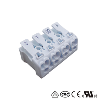 Connecteur de câblage femelle BELEKS 450V 24A 0,5-2,5mm, bornes en cuivre, boîtier PA66 avec clips de fixation, pour lampes et appareils électroménagers, 3P