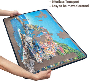 Tapis de <span class=keywords><strong>table</strong></span> <span class=keywords><strong>pour</strong></span> <span class=keywords><strong>puzzle</strong></span> avec surface en daim antidérapante, jusqu'à 1 000 <span class=keywords><strong>pièces</strong></span> - Product Image 6