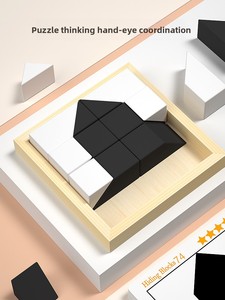 Blocchi di Costruzione in Legno Nascosti Bianchi e Neri, Puzzle a Tema Animali e Natura, <span class=keywords><strong>Giochi</strong></span> di Allenamento Mentale e Intelligenza per Bambini - Product Image 3