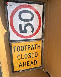 Panneaux routiers en PVC réfléchissants Panneau de signalisation solaire de sécurité routière Panneau de signalisation en plastique de rue de sécurité - Product Image 5