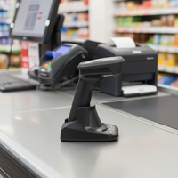 Lector de códigos QR 2D DYscan Escáner de código de barras portátil inalámbrico de alto rendimiento con base de carga DS5220BM
