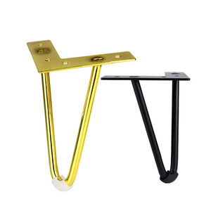 Furniture Leg Metal Heavy Duty 10cm 12cm 15cm 18cm 20cm 25cm 30cm 35cm 40cm Matte <b>Black</b> Titanium Gunmetal Chrome White - Product Image 3