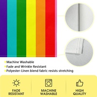 Taplak Meja Poliester Motif Gay Pelangi Kustom (Desain Asli), Cocok untuk Acara Keluarga dan Acara Khusus