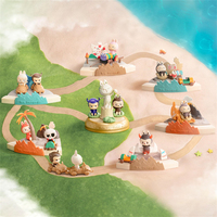 POP MART les monstres jouant à la série de jeux scène boîte aveugle figurines jouets de collection aléatoires décorations, cadeaux d'anniversaire de vacances