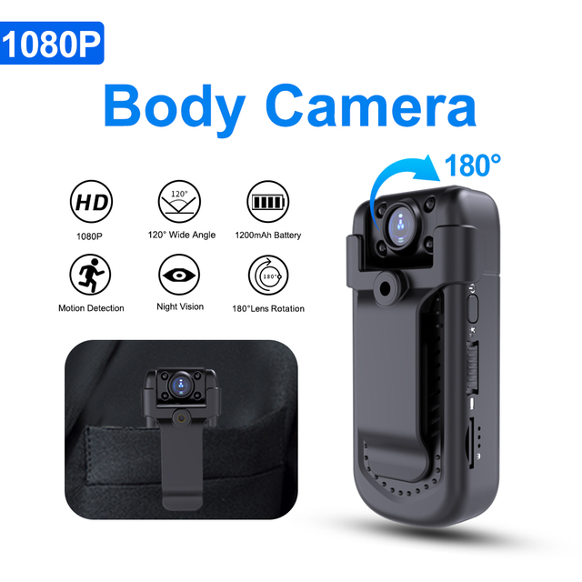 2026 Best Selling MD36 Body Mini Camera HD1080P Video Recorder Wearable Portable Cam Driving Motor Body Mini Action Sport Camera