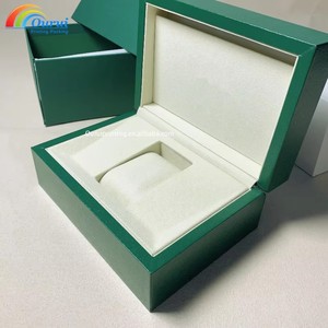 Green Rectangle <b>Watch</b> Box with Faux Leather Interior Snap Closure Dustproof Storage <b>Case</b> - Product Image 4