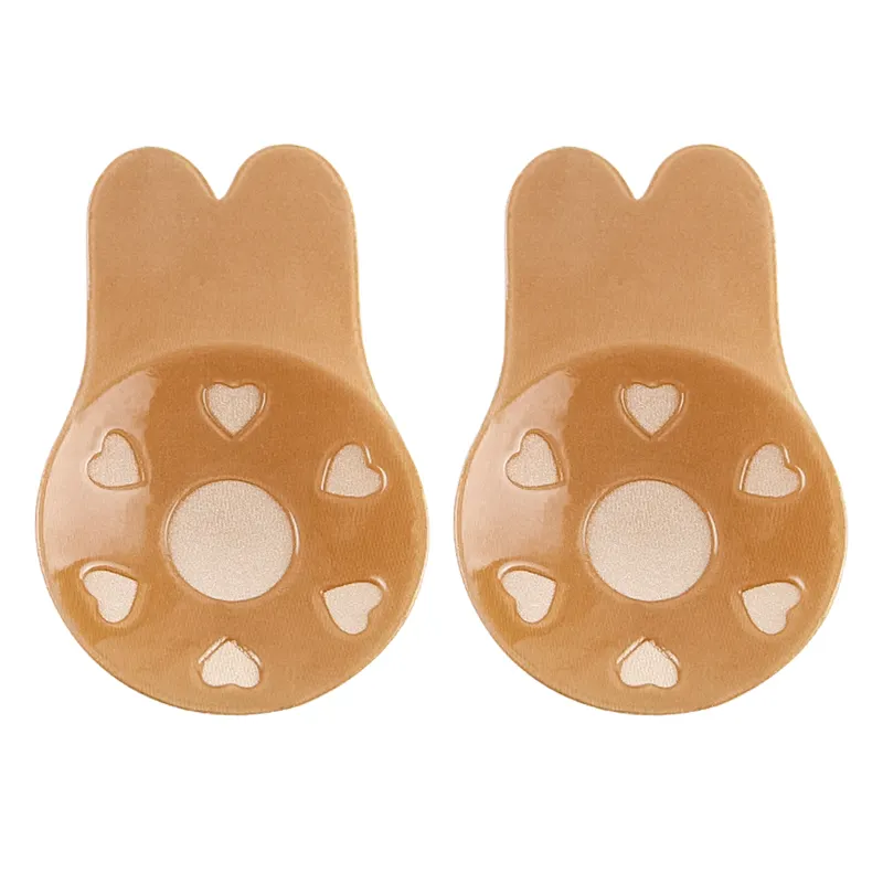 Women Sticky Invisible Silicone Strapless Backless Bras Rabbit Ear Self Adhesive Push Up Bra