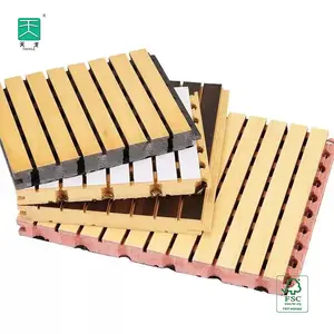 TianGe 3d model design Auditorium Sound Dampening Wall Modern Portable Wooden Acoustic Panels For Wall And Ceiling