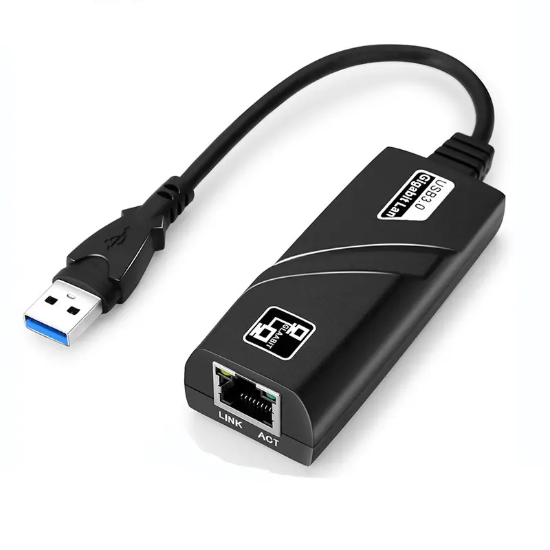 Placa de rede Wired Network Converter Adapter Novo USB3.0 para RJ45 Ethernet Gigabit 1000 mb/s
