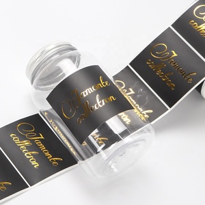 Özel baskı logo etiketi yazdırılabilir çıkartmalar su geçirmez çıkartmalar siyah altın folyo sticker - Product Image 6