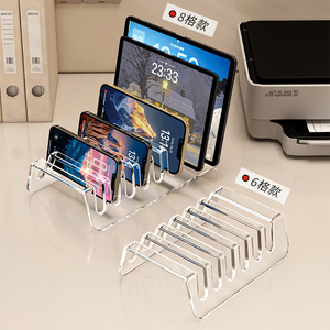 Transparent Multi Device Stand For Phone <b>Tablet</b> Charging Desktop Organizer <b>Holder</b> U Shape Design - Product Image 2