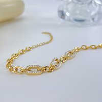 Bracelet réglable en acier inoxydable plaqué or, résistant au ternissement et à l'eau, avec zircon de luxe, haute qualité, OEM, vente en gros