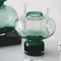 Vas Kaca Besar Berwarna, Vas Balon, Vas Bulat untuk Dekorasi Meja Gaya Farmhouse