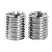 Inserts filetés fendus en acier inoxydable M3 M4 M5, autotaraudeurs unidirectionnels pour meubles en bois