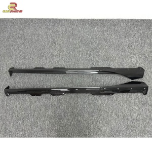 Jupes latérales de style PT en fibre de carbone effet mouillé pour Mercedes Benz AMG GT GTC GTS 2014-2018, kits carrosserie carbone, pièces automobiles - Product Image 2