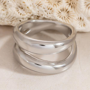 Titanium Steel Mbius Strip <b>Ring</b> Silver Geometric Design Unisex Fashion Jewelry Gift - Product Image 3