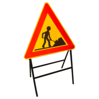 Señal de Advertencia Reflectante Personalizada para Obras Viales, Soporte Plegable de Trípode de Aluminio, Señal de Trabajo para Hombres, Control de Tráfico en Obras de Construcción