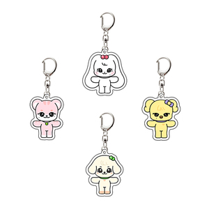 Venta al por mayor de accesorios de regalo: Llavero colgante de dibujos animados con tarjeta de muñeca de Gaeul, Yujin, Rei, Wonyoung, Liz y Leeseo, impreso en acrílico UV. - Product Image 2