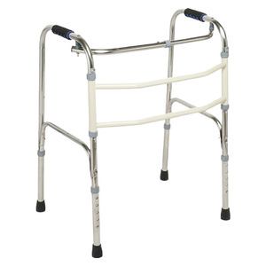 Stainless Steel Walking Aid Foldable Four Legged Elderly <b>Walker</b> Assistance <b>For</b> <b>Disabled</b> Mobility Support - Product Image 2