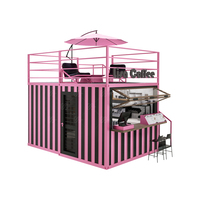 Magasin mobile extensible en promotion, conteneur contemporain de 10ft et 20ft, bar et café pop-up, et magasin de proximité modulaire et mobile