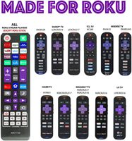 Télécommande universelle d'apprentissage pour tous les téléviseurs/boîtiers/lecteurs Roku et Express, Bose Wave I/II/III/IV et Apple [PAS pour Roku Stick]