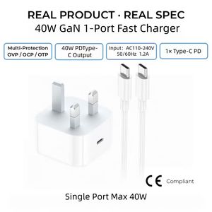 ชุดอุปกรณ์ชาร์จ YG99 GaN PD40W ปลั๊กแบบ UK พร้อมสาย C to C 110-240V ขนาดกะ<span class=keywords><strong>ท</strong></span>ัดรัด สำหรับ<span class=keywords><strong>โทรศัพท์</strong></span> แล็ป<span class=keywords><strong>ท</strong></span>็อป เดิน<span class=keywords><strong>ท</strong></span>าง บ้าน ใช้ได้<span class=keywords><strong>ท</strong></span>ั่วโลก - Product Image 1