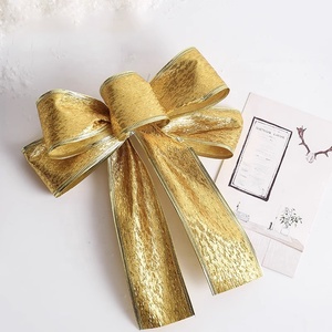 Pita simpul untuk dekorasi kerajinan pohon Natal pita kawat kain untuk kerajinan liburan - Product Image 2