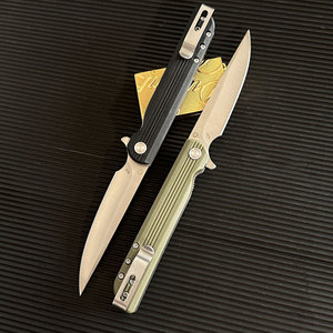 Cuchillo plegable CK EDC, cuchillo de bolsillo multifuncional de alta dureza para autodefensa, portátil, para el hogar, para acampar, para cortar frutas - Product Image 2