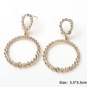 Boucles d'oreilles créoles serties de diamants en or léger 18 carats, bijoux de mode pour femmes pour les soirées - Product Image 4