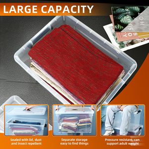 Household Wholesale Large Plastic High Transparent clear pp Storage Boxes for Clothing Organizer - Product Image 6