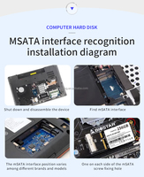 Unidades de Disco HD TLC de 128 GB, Mini SSD Interno, para Escritorio, Monitoreo Industrial, MSATA, Nuevo Producto, Adaptador SATA