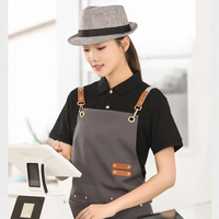 Tabliers de travail personnalisés en toile avec logo pour chef, serveur, unisexe, pour cuisine, bar, café, restaurant, usage commercial