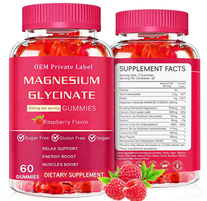 Gomitas de Glicinato de Magnesio Sin Azúcar OEM para Adultos, Suplementos Masticables para la Salud, Apoyo Corporal, Relajación y Sueño Reparador - Product Image 1