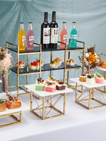 Présentoir de buffet en métal pour desserts, plateau de service froid pour gâteaux et pâtisseries, centre de table pour buffet, présentoir alimentaire, support de service pour pause thé