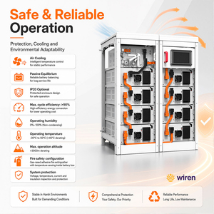 Batterie LiFePO4 à décharge rapide 2C 32kWh-307.2kWh pour alimentation de secours UPS commerciale 64kW-614kW, armoire BESS solaire industrielle - Product Image 2