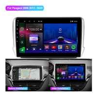 2 + 32G 10 ''Vidéo Radio Audio Stéréo IPS Écran tactile complet Android 10 Lecteur DVD de voiture Affichage GPS Navigation pour Peugeot 2008-2020