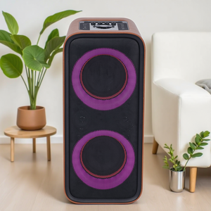 2025 Best Selling Dual 6.5 Inch Wireless High Quality Party <strong>Box</strong> <strong>Speaker</strong> with RGB LED RMS 80w Output Karaoke <strong>Speaker</strong> - Product Image 3
