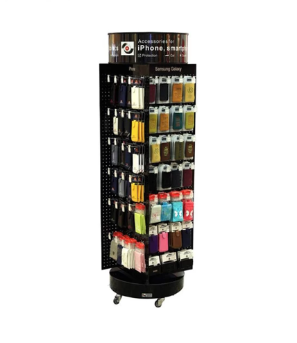 Apache Floor Display Rack for Mobile Phone Charger Usb Cable Wire Earphone Aux Cable Rotatable Cell Phone Accessories Display — view 4