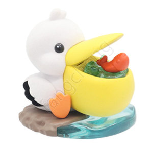 Duck's Yummy Fish Snack, Personaje de Dibujos Animados de PVC, Escala 1/72, Serie Momentos de Viaje, Sorpresas Misteriosas, 10cm-12cm, Máquinas Gashapon - Product Image 1
