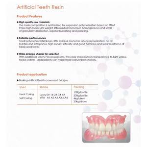 Polvere dentale in resina acrilica autolesionante per denti di Base della protesi - Product Image 3