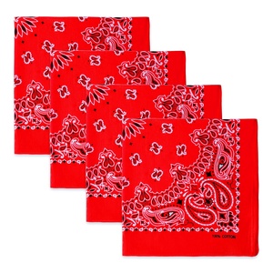<span class=keywords><strong>Pañuelo</strong></span> Multifuncional de Algodón Transpirable Rojo Grande de 22x22 Pulgadas con Diseño Paisley, <span class=keywords><strong>Pañuelo</strong></span> de Vaquero, Diadema, Pañuelos para la Cabeza al por Mayor - Product Image 1