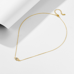 Collar <span class=keywords><strong>de</strong></span> <span class=keywords><strong>Plata</strong></span> <span class=keywords><strong>de</strong></span> Ley 925 con Ojo <span class=keywords><strong>de</strong></span> <span class=keywords><strong>Hamsa</strong></span> y Baño <span class=keywords><strong>de</strong></span> Oro <span class=keywords><strong>de</strong></span> 14k, Moderno y Elegante, para Mujer, Venta al Por Mayor Mlluki - Product Image 5