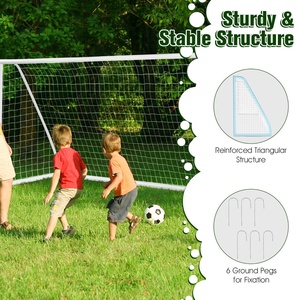 Porterías <span class=keywords><strong>de</strong></span> fútbol <span class=keywords><strong>de</strong></span> <span class=keywords><strong>metal</strong></span> <span class=keywords><strong>de</strong></span> 12x6 pies para patio trasero, poste <span class=keywords><strong>de</strong></span> fútbol, portería <span class=keywords><strong>de</strong></span> fútbol portátil - Product Image 2