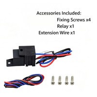 Panneau de commutation d'allumage avec bouton poussoir moteur, interrupteur à bascule 5 gangs 12V avec faisceau de câblage de relais et LED couleur pour voiture de course