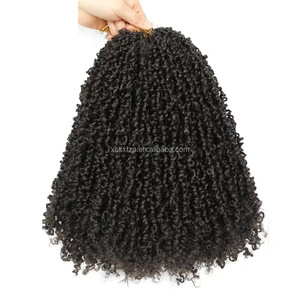 Yanky <strong>Twist</strong> Crochet Hair Pre-loop 12 and 8Inches Pre-twisted Volume Spring Passion <strong>Twist</strong> Braid for Volume Hair End Extensions - Product Image 6