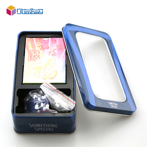 Cartes à jouer et dés en acétate de cellulose personnalisées OEM, boîte fantaisie en plastique - Product Image 1