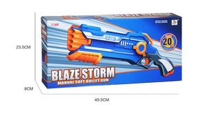Jeu de tir pour enfants en plein air, fête, blaster en plastique ABS écologique pour les enfants de <span class=keywords><strong>4</strong></span> ans et plus, unisexe, avec 20 fléchettes - Cadeau de Noël - Product Image 2