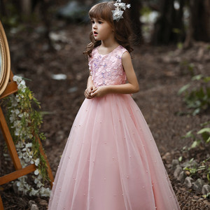 Childrens Flower Girl Dress Ball Gown Tulle Beaded Sweetheart Neckline Burgundy Red For Wedding Party Princess Dress - Product Image 4