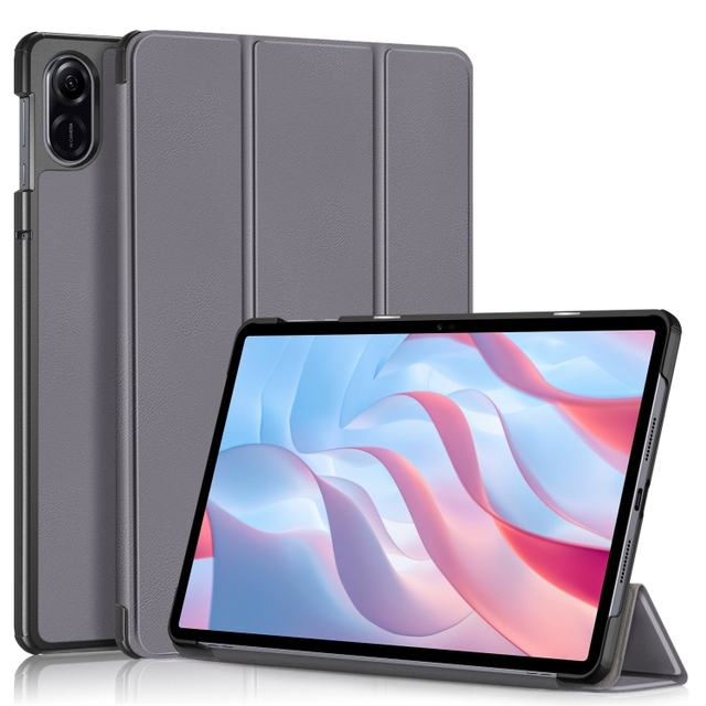 For Honor Pad X9 / X8 Pro 11.5 Custer Pure Color 3-Fold Holder Leather Tablet Case